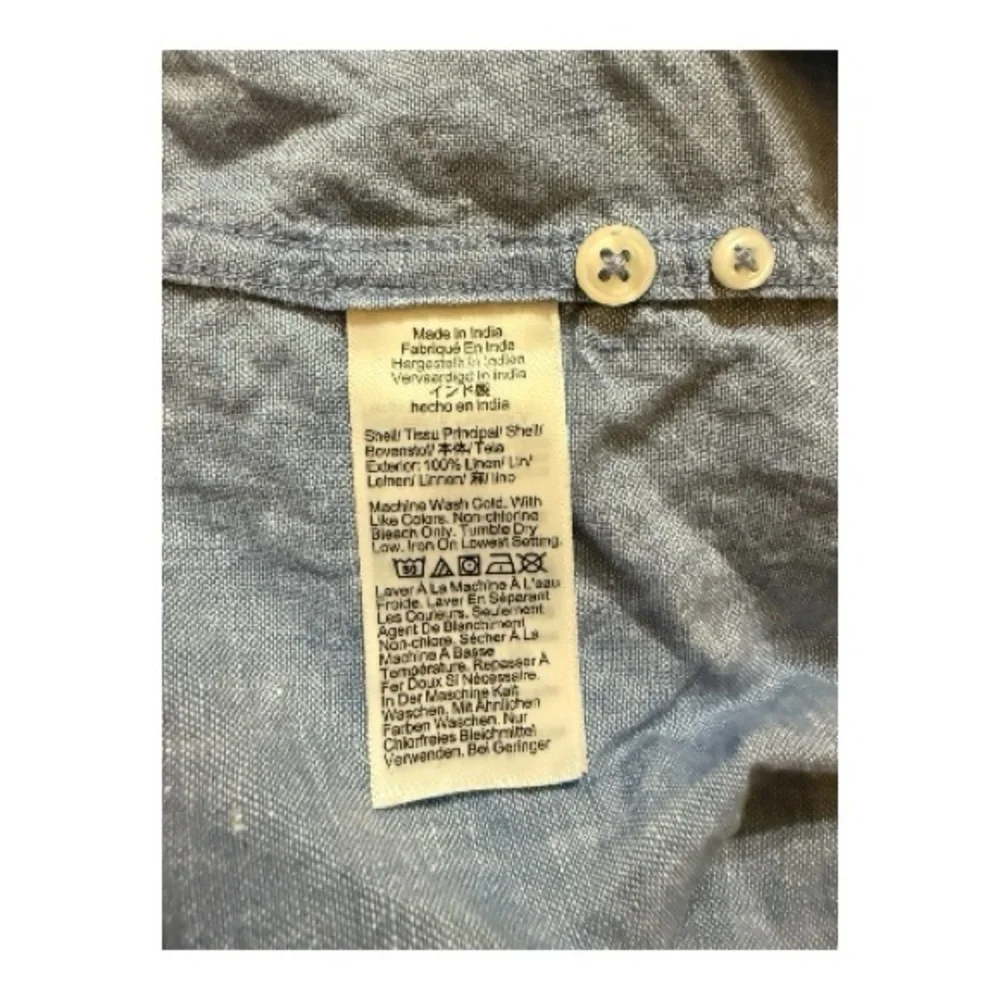 J.Crew Men’s Irish Linen Short Sleeve Button-Down Shirt – Size M